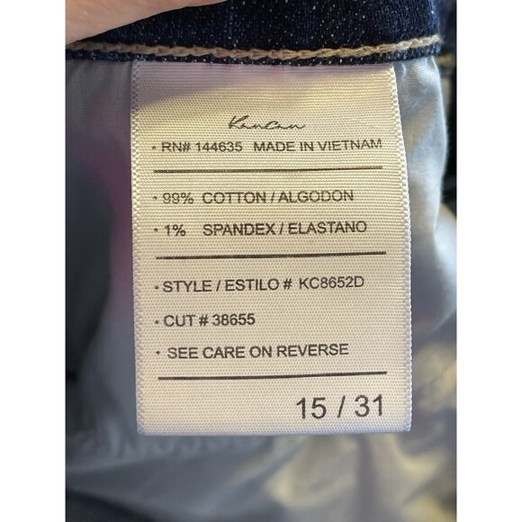 KanCan Mid Rise Slim Distressed Raw Hem Boyfriend Jeans Juniors Size 15/31 EUC - Picture 13 of 14